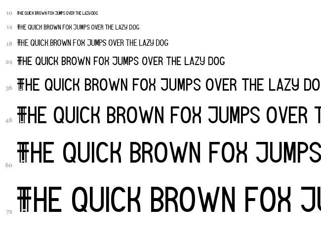 Freak Show font waterfall